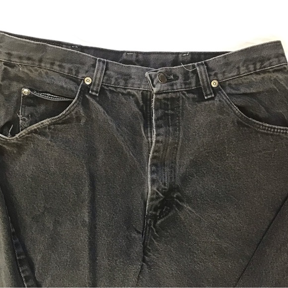 Wrangler Five Star Relaxed Fit Coal Black Jeans Men's 34x32 - Picture 4 of 10